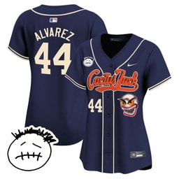 Yordan ?lvarez 44 Baseball team Cactus Jack Patch V3 Women's Jersey - Navy