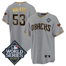 Christian Walker 53 Baseball team 2023 World Series Men's Jersey - Gray Gold