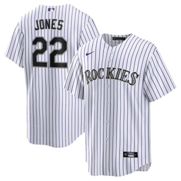 Nolan Jones 22 Baseball team Home Men's Jersey - White