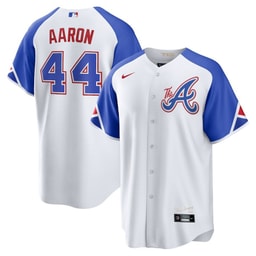 Hank Aaron 44 Baseball team 2023 City Connect Men's Jersey - White