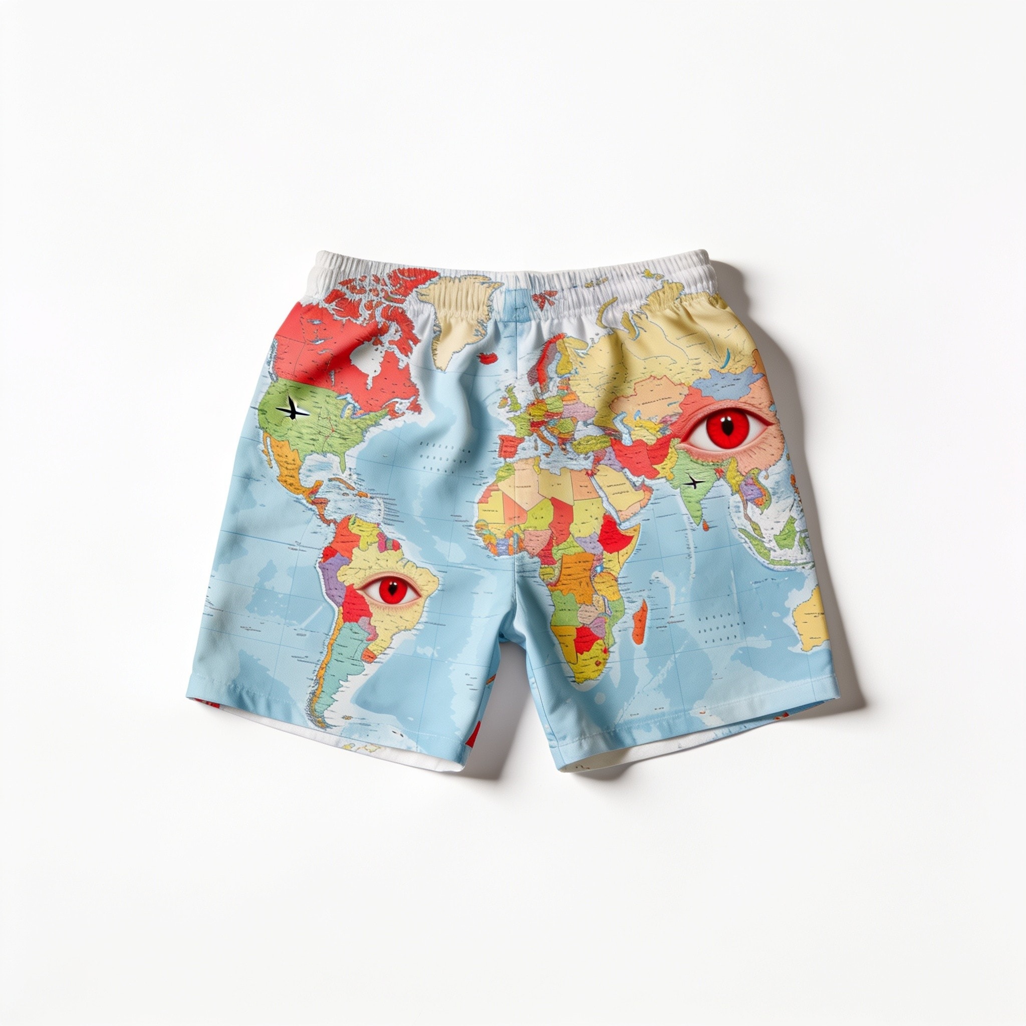 Flight Map Shorts - Red Eye