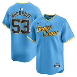 Men's Baseball team Brandon Woodruff Powder Blue City Connect Limited Player Jersey