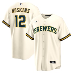 Men's Baseball team Rhys Hoskins Cream Home Player Jersey