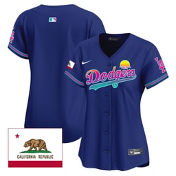Baseball team 2024 Los Angeles City Style California Republic Patch Women's Jersey - Royal