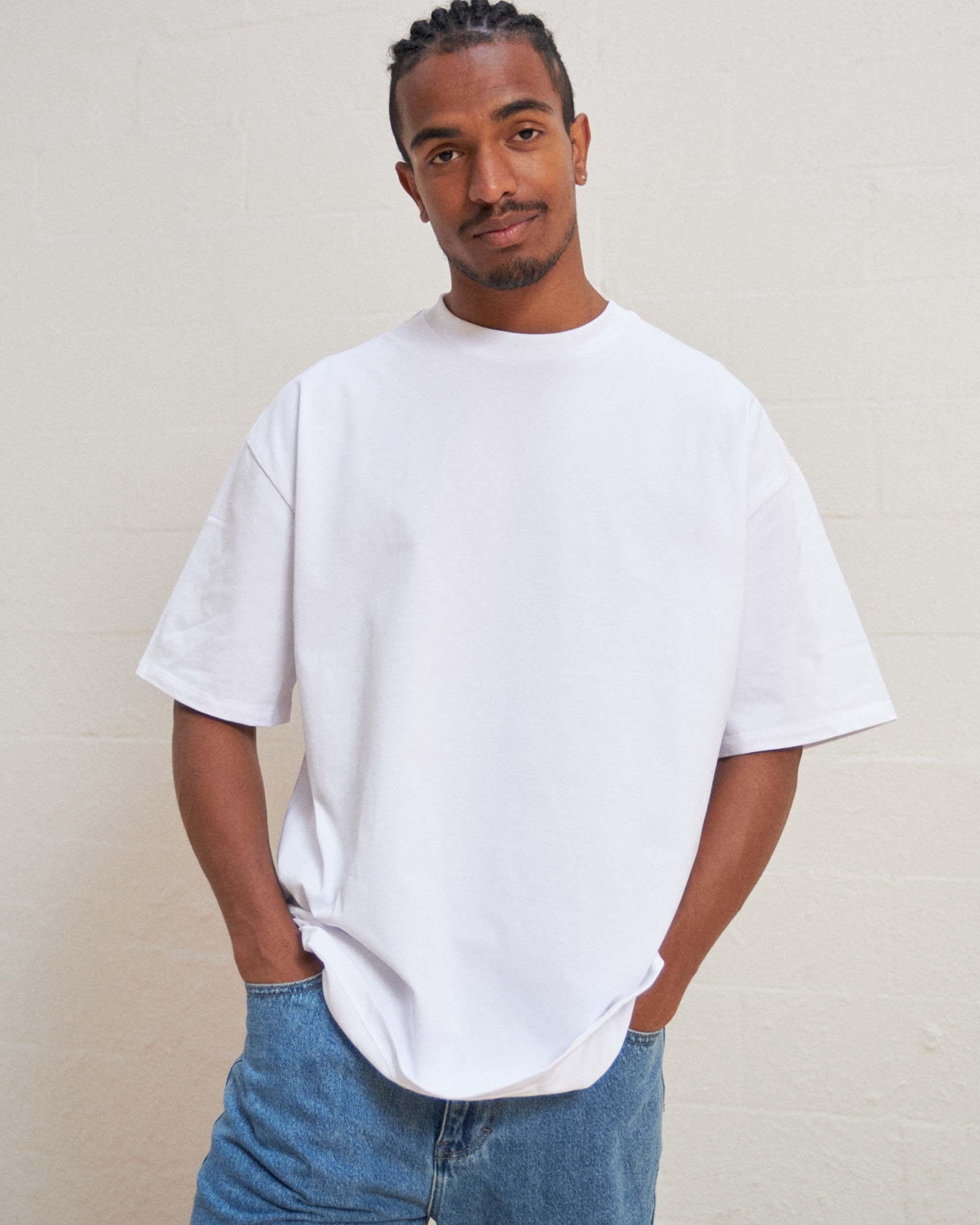 Oversized Unisex Tee - 90s Boxy Fit, Dropped Shoulders, 100% Combed Cotton 275 GSM