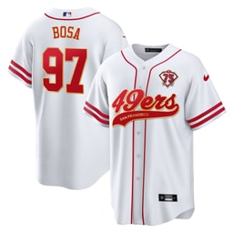 Nick Bosa 97 Football team Baseball Men's Jersey - White