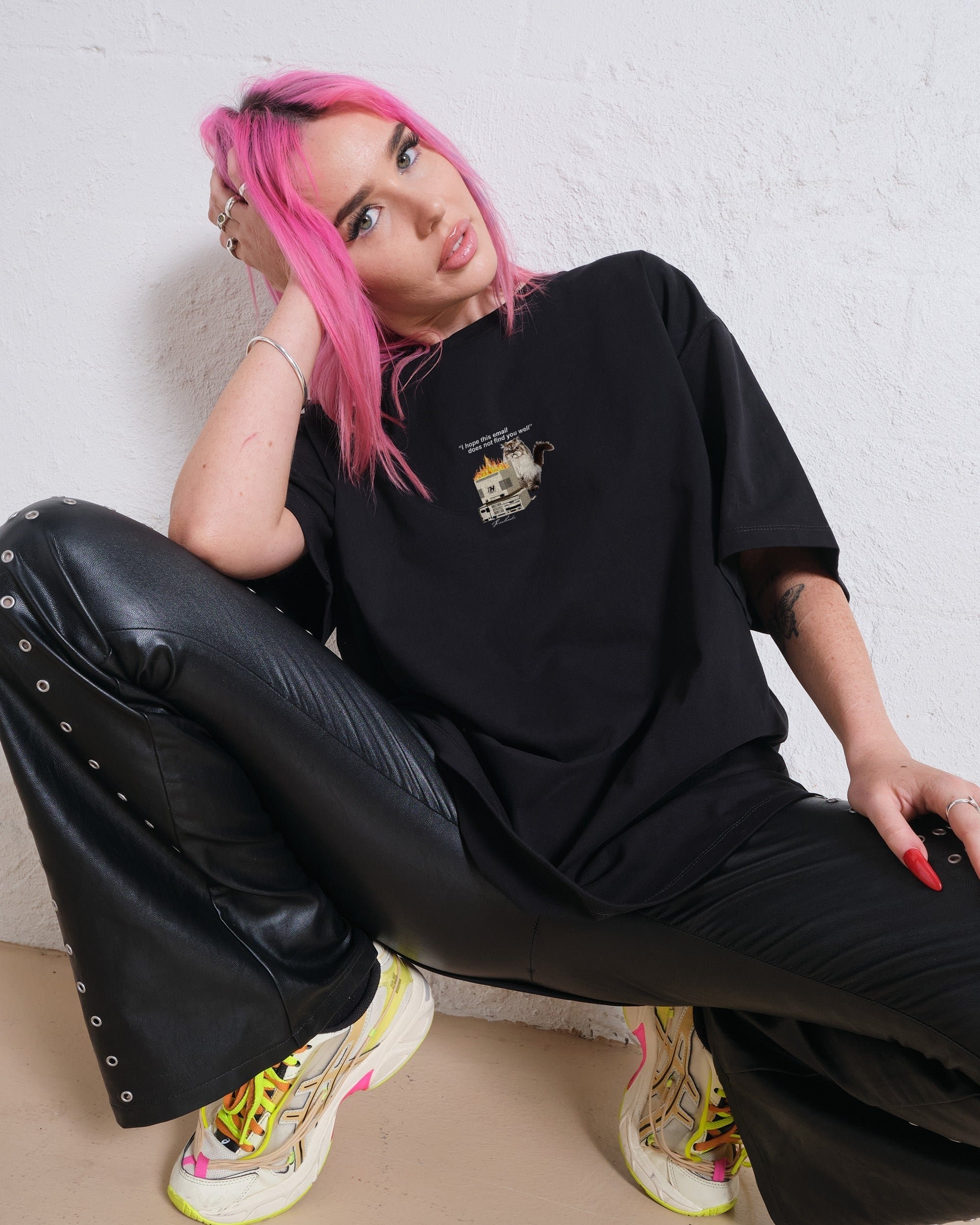 I Hope This Email Oversized Graphic Tee - Unisex 90s Boxy Fit 100% Combed Cotton