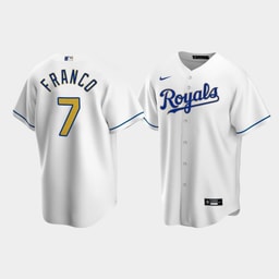 Men's Baseball team Maikel Franco 7 White Home Jersey