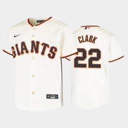 Youth Baseball team 22 Will Clark Cream Home Jersey