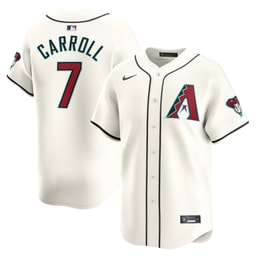 Youth Baseball team Corbin Carroll White Home Limited Player Jersey