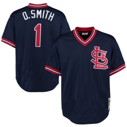 Men's Baseball team Ozzie Smith Apparel brand Navy 1994 Cooperstown Collection Mesh Batting Practice Jersey