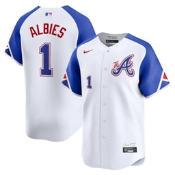 Ozzie Albies 1 Baseball team City Connect Limited Men's Jersey - White