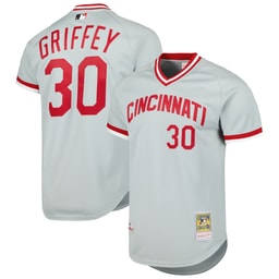 Men's Baseball team Ken Griffey Jr. Apparel brand Gray 2004 Cooperstown Collection Throwback Jersey