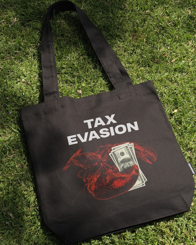 Tax Evasion Tote Bag - Premium 100% Cotton Canvas with Reinforced Straps
