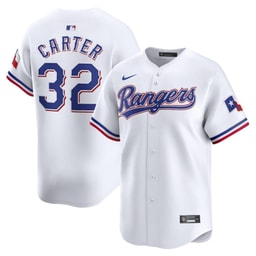 Evan Carter 32 Baseball team Home Limited Men's Jersey - White