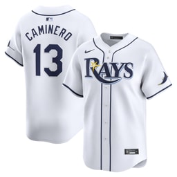 Youth Baseball team Junior Caminero White Home Limited Player Jersey