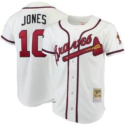 Men's Baseball team Chipper Jones Apparel brand White Jersey