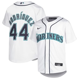 Youth Baseball team Julio Rodr?guez White Home Player Jersey