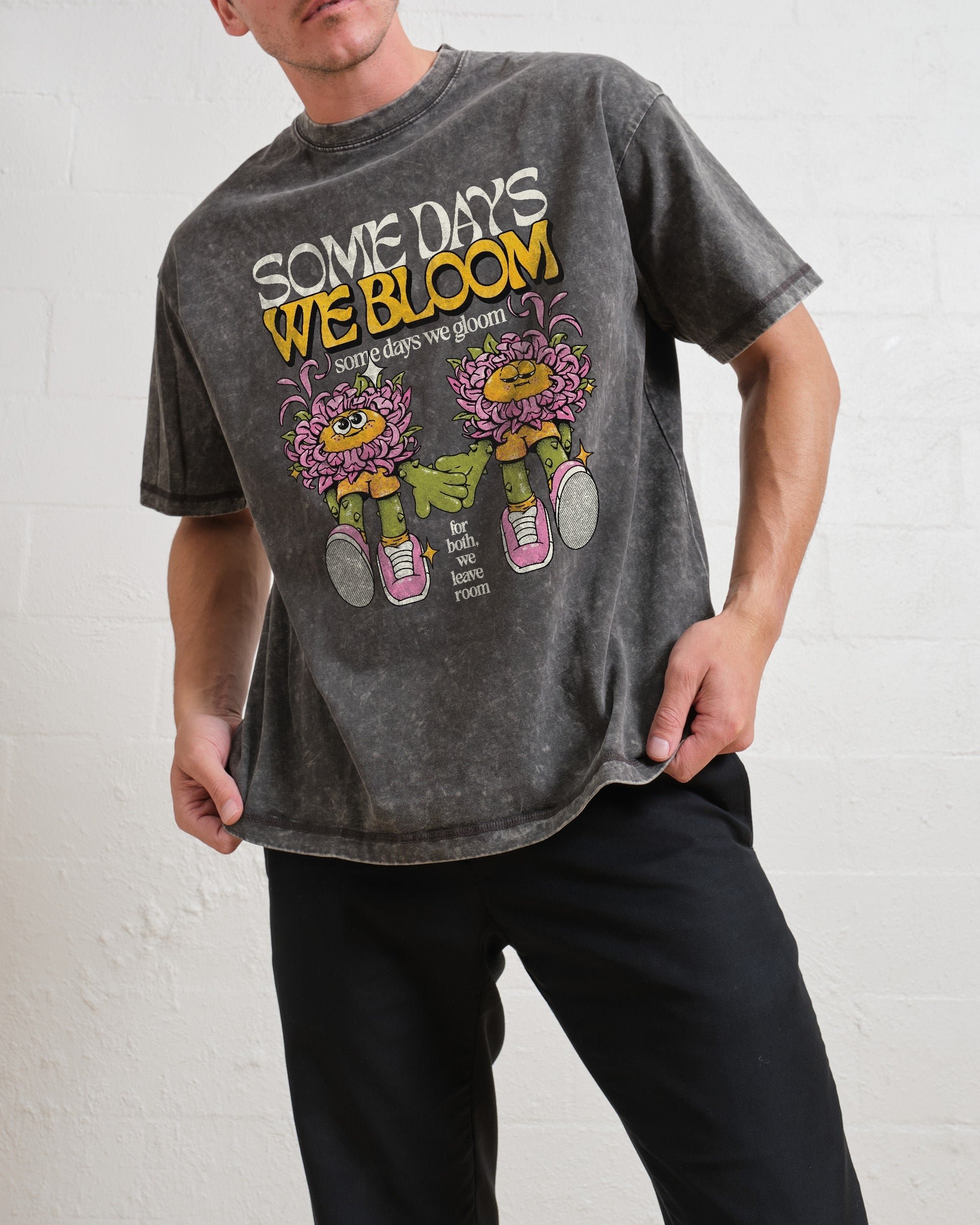 We Bloom Oversized Graphic Tee - Unisex 90s Boxy Fit 100% Combed Cotton