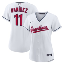Jos? Ram?rez 11 Baseball team Women Home Jersey - White