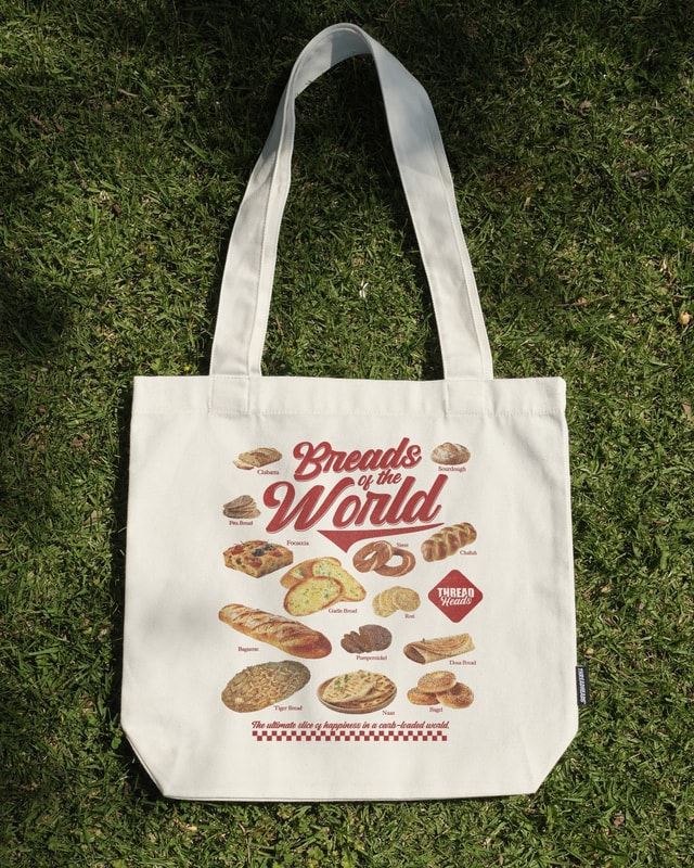 Breads of the World Tote Bag - Premium 100% Cotton Canvas