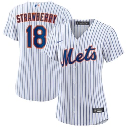 Darryl Strawberry 18 Baseball team Home Player Women's Jersey - White