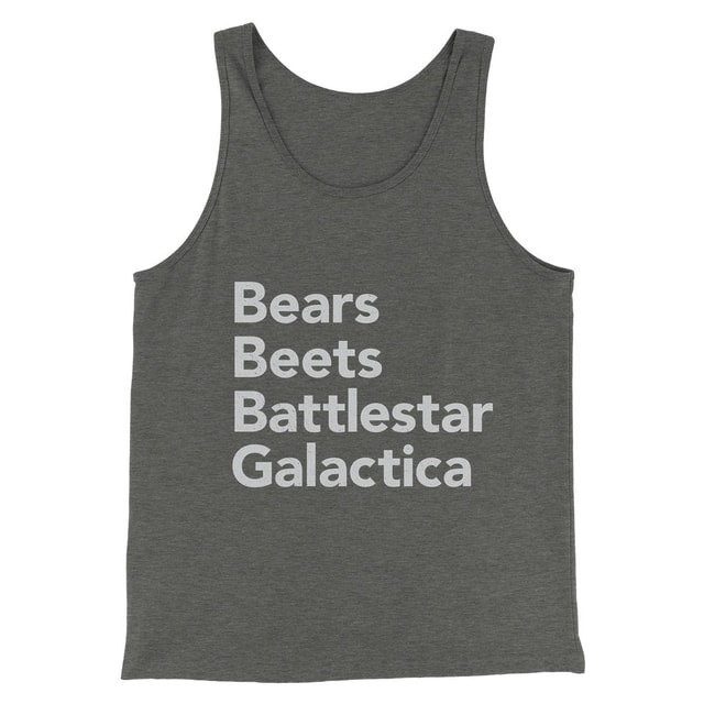 Bears, Beets, Battlestar Galactica Men/Unisex Tank Top