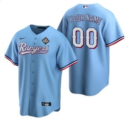 Baseball team 2023 World Series City Connect Stitched Men's Custom Jersey - Blue