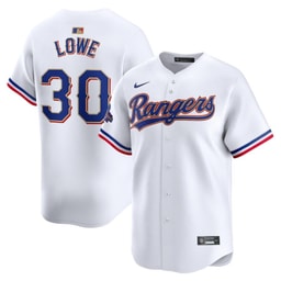 Nathaniel Lowe 30 Baseball team 2024 Gold Collection Limited Jersey - White