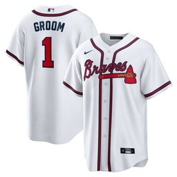 Men's Baseball team #1 Groom Home Jersey, White