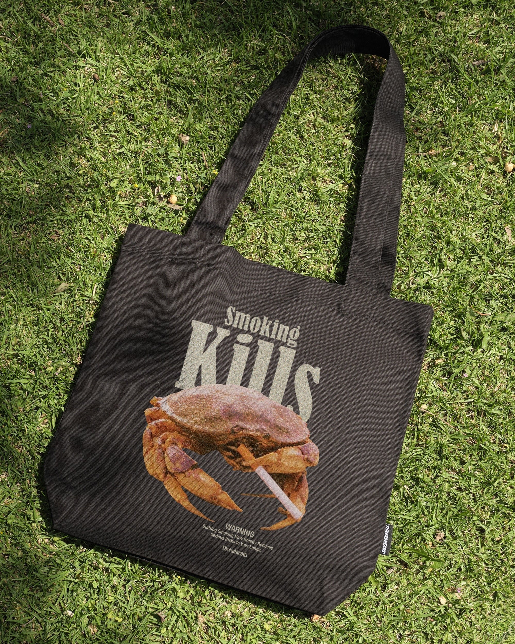 Smoking Kills Tote Bag - Premium 100% Cotton Canvas with Reinforced Straps