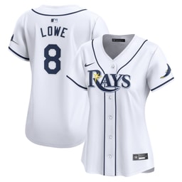 Women's Baseball team Brandon Lowe White Home Limited Player Jersey