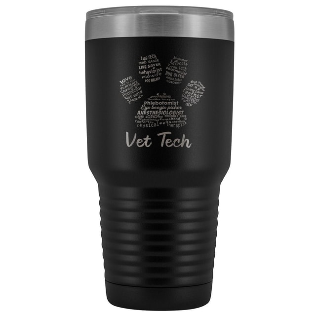 Vet Tech- Paw Print 30oz Vacuum Tumbler