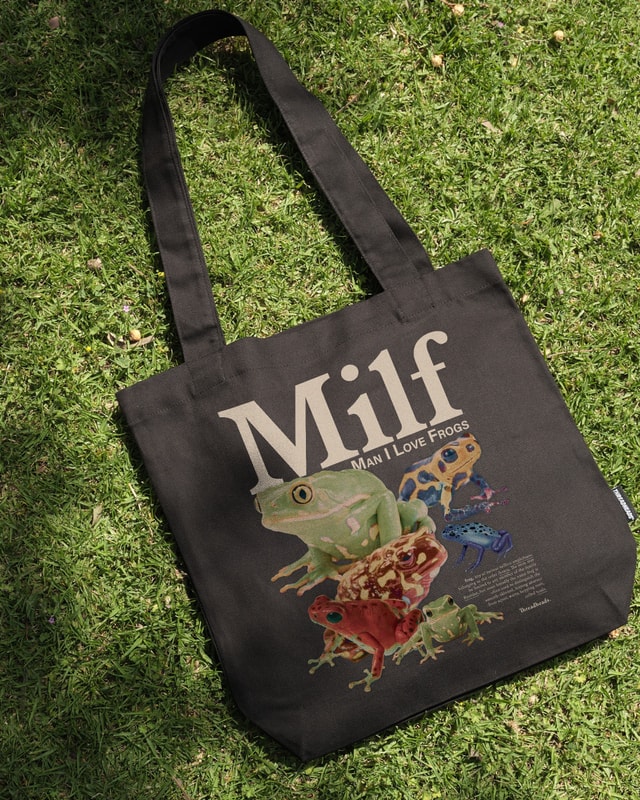 Man I Love Frogs Tote Bag - Premium 100% Cotton Canvas