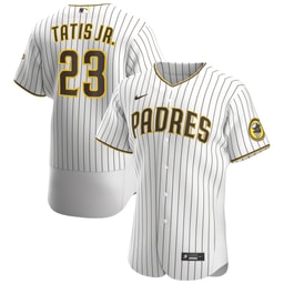 Men's Baseball team Fernando Tat?s Jr. White/Brown Home Player Jersey