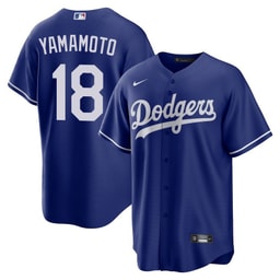 Yoshinobu Yamamoto 18 Baseball team Alternate Men's Jersey - Royal