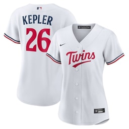 Max Kepler 26 Baseball team Team Logo Women's Home Jersey - White