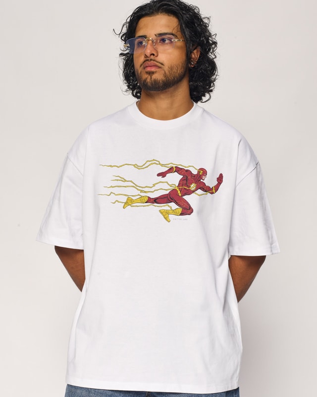 The Flash Oversized Graphic T-Shirt DC Collab 100% Combed Cotton Unisex