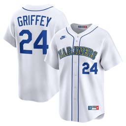Men's Baseball team Ken Griffey Jr. White Throwback Cooperstown Collection Limited Jersey