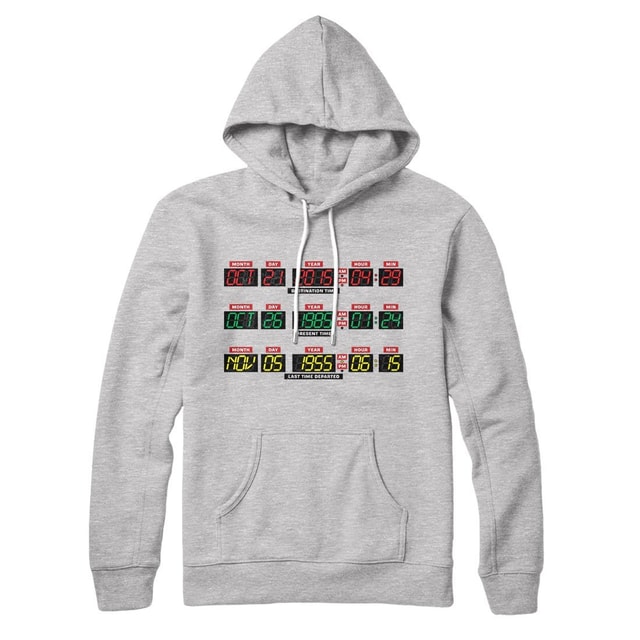 Time Machine Dashboard Hoodie - Unisex Cotton Polyester Pullover with Kangaroo Pocket