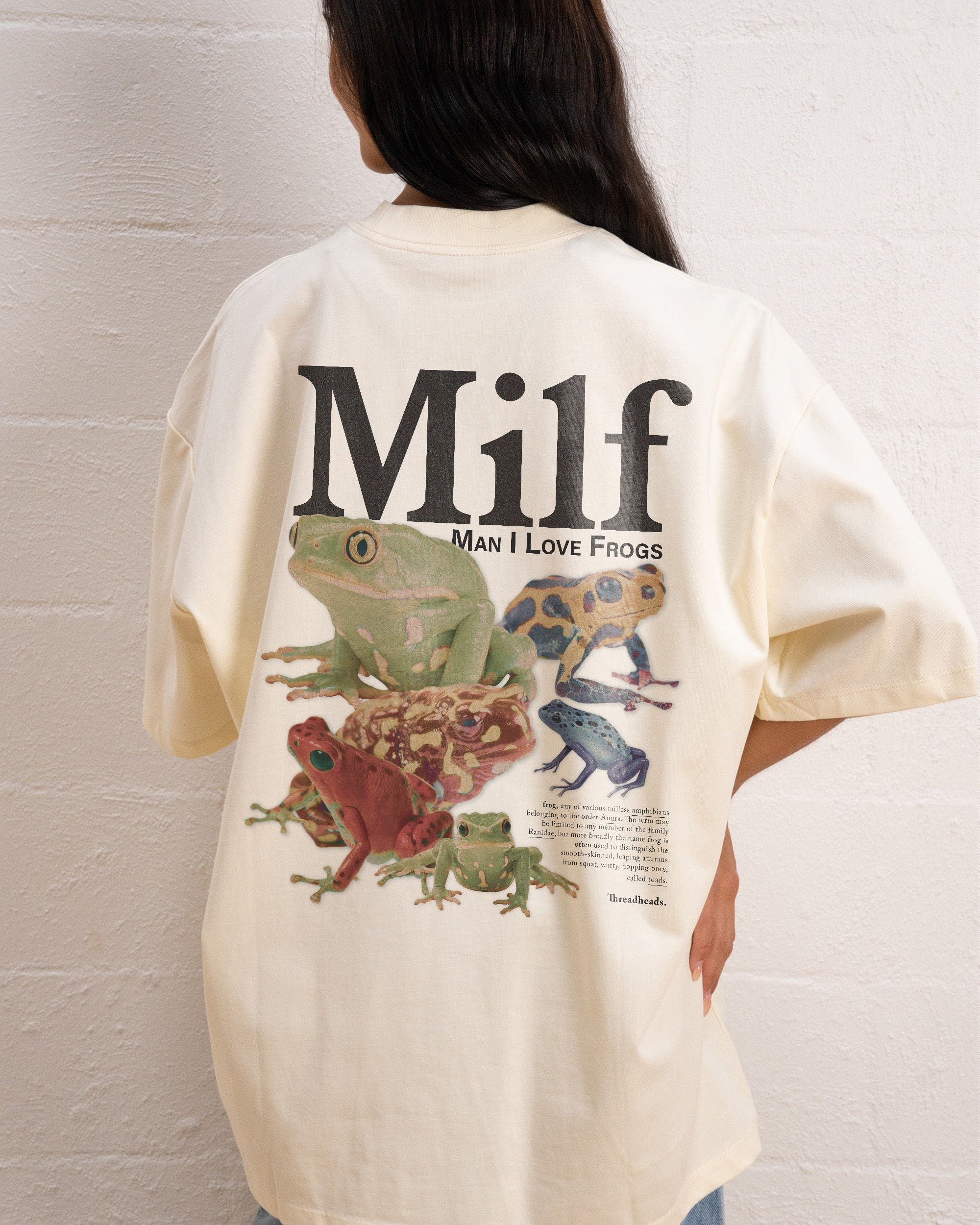 Man I Love Frogs Front and Back Oversized T-Shirt - Unisex 90s Boxy Fit Cotton Tee