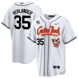 Justin Verlander 35 Baseball team Cactus Jack White Men's Jersey