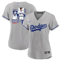 Baseball player 17 Baseball team Signed Welcome To The Sho Women's Jersey - Gray
