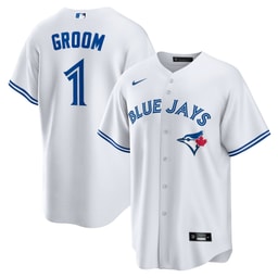 Men's Baseball team #1 Groom Home Jersey, White