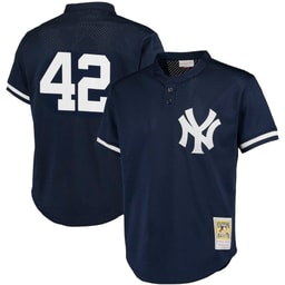 Men's Baseball team Mariano Rivera Apparel brand Navy Cooperstown Collection Big & Tall Mesh Batting Practice Jersey