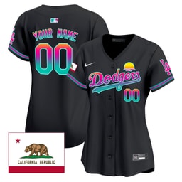 Baseball team 2024 Los Angeles City Style California Republic Patch Custom Women's Jersey - Black