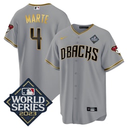 Ketel Marte 4 Baseball team 2023 World Series Men's Jersey - Gray Gold