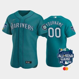 2023 All-Star Game Baseball team 00 Custom Aqua Jersey