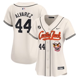Yordan ?lvarez 44 Baseball team Cactus Jack Patch Women's Jersey - Cream