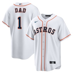 Men's Baseball team #1 Dad Home Jersey, White